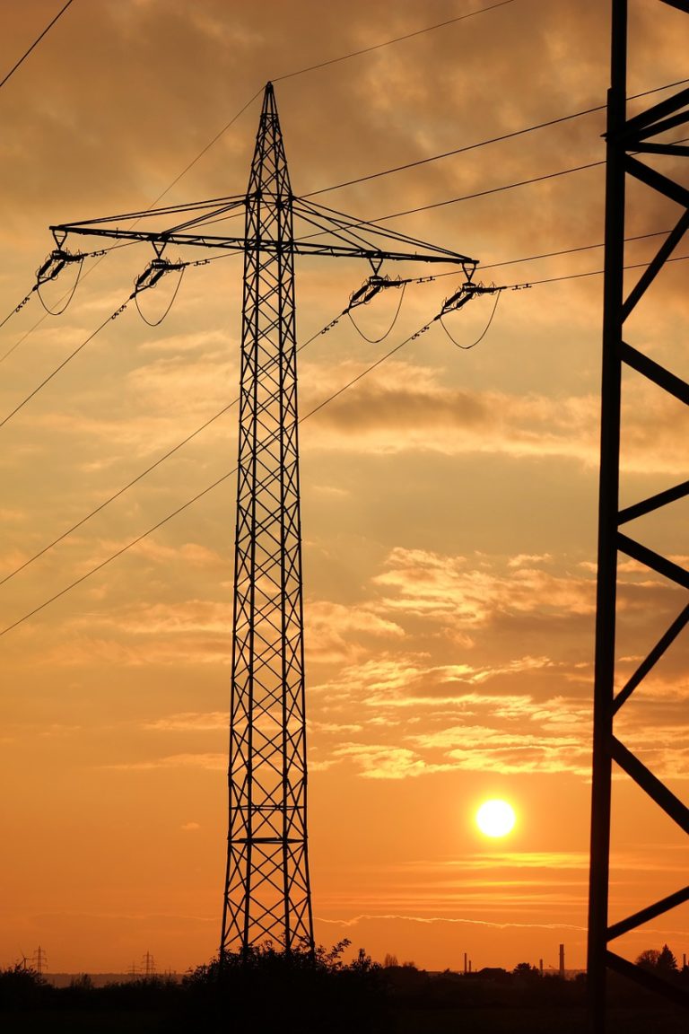 sunset, electricity, power pole-519987.jpg